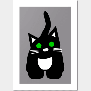 Cat Chummy (Black) Posters and Art